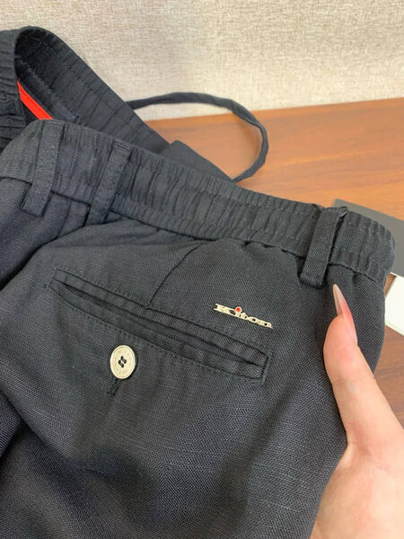 Мужские брюки Kiton мужской черный 184128-5