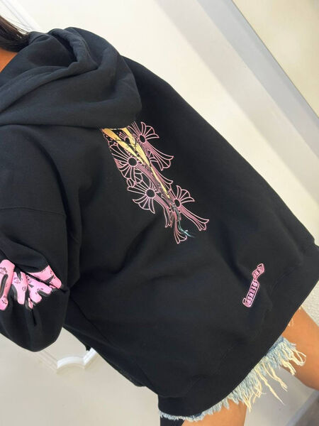 Худи Chrome Hearts женский черный 197007-4