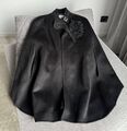 Пальто Ermanno Scervino женский кожа черный 167867-1