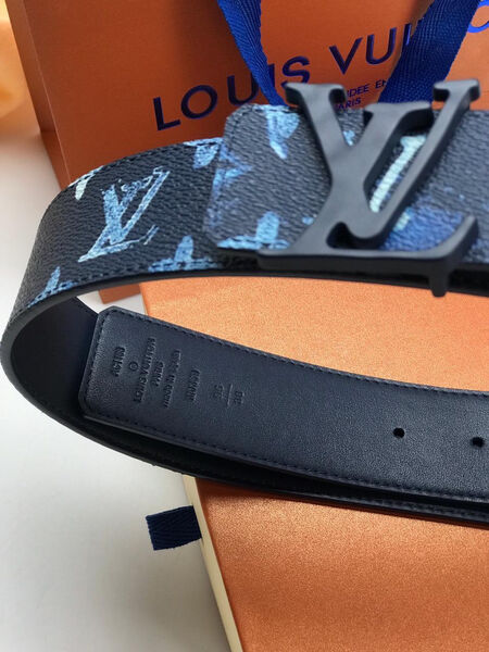 Мужской ремень Louis Vuitton мужской кожа синий 103942-4