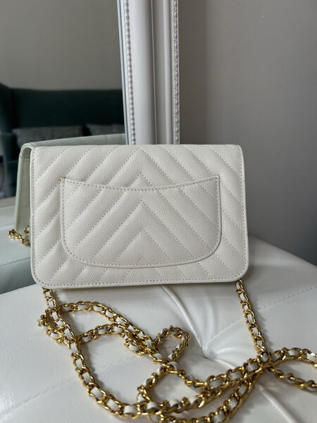 Сумка Chanel Mini женский кожа белый 143078-2