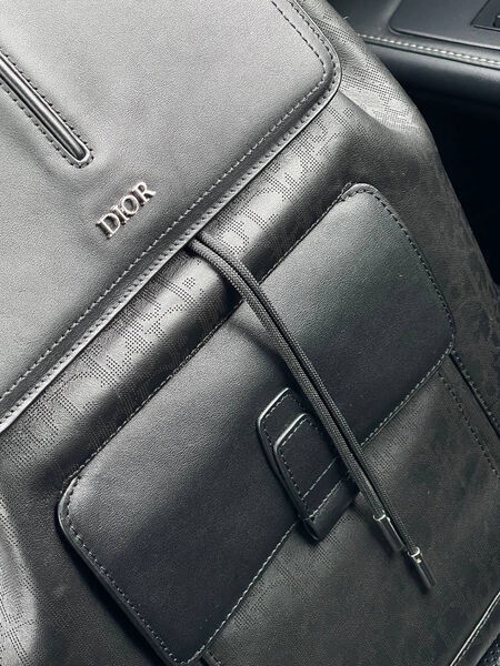 Мужской рюкзак Christian Dior мужской кожа черный 108452-5