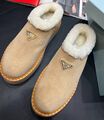 Угги Prada женский замша бежевый 162720-1