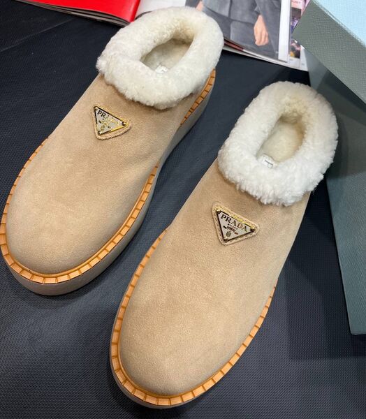 Угги Prada женский замша бежевый 162720
