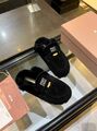 Женские меховые тапочки Miu Miu l8982595-1-2
