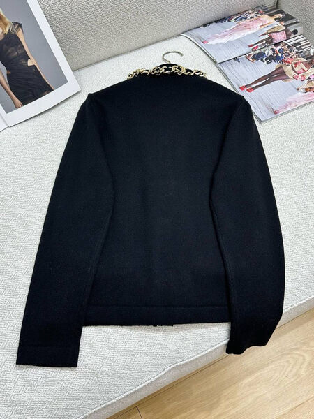Кардиган Chanel женский вязаная ткань черный 159717-5