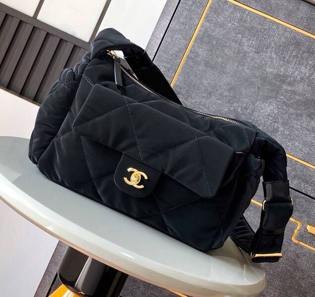 Сумка Chanel женский бархат черный 194343