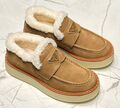 Лоферы Prada женский замша бежевый 168293-1