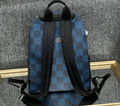 Мужской рюкзак Louis Vuitton мужской кожа синий 167089-2