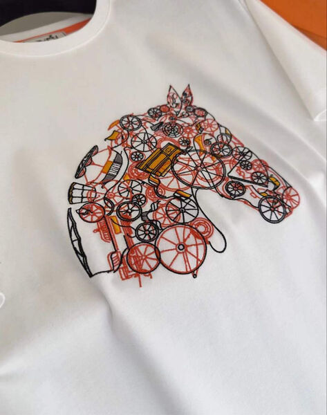 Мужская футболка Hermès мужской белый 190070-4