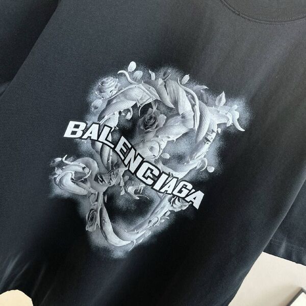 Футболка Balenciaga мужской черный -2