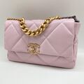 Сумка Chanel 19 ( 30 см) женский кожа розовый 73612-2