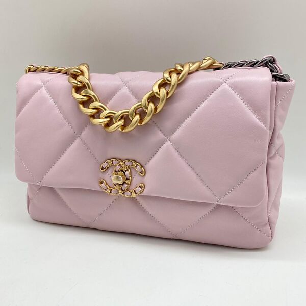 Сумка Chanel 19 ( 30 см) женский кожа розовый 73612-2