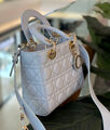 Сумка Christian Dior Lady женский кожа белый 189424-3
