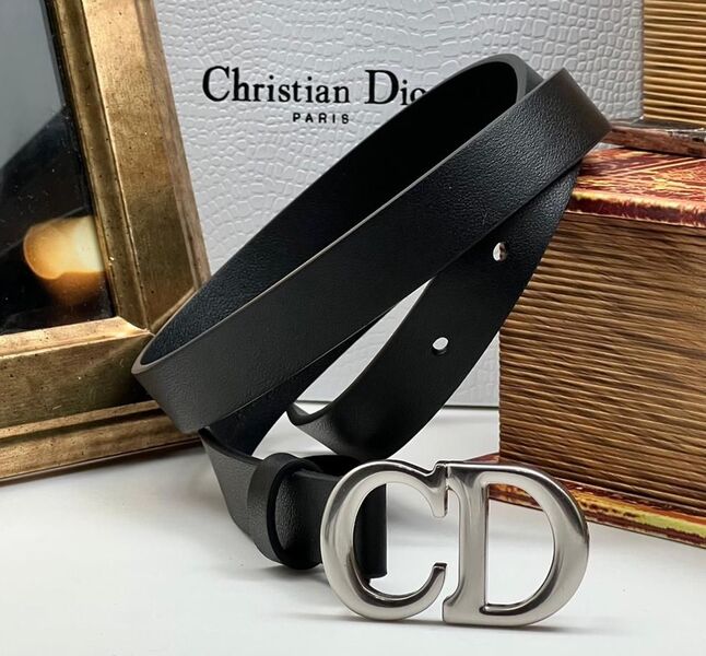 Женский ремень Christian Dior женский кожа черный 21156