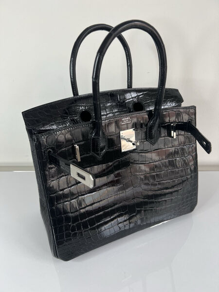 Сумка Hermès Birkin 30 женский кожа черный 140345-6