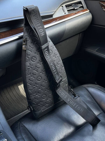 Мужская сумка слинг Louis Vuitton мужской кожа черный 121766-3