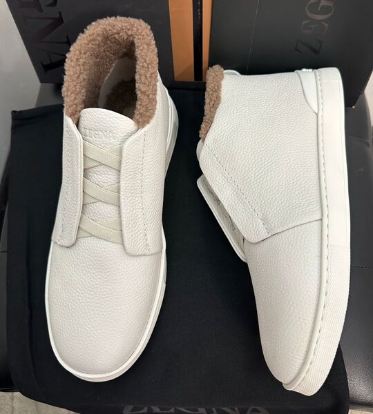 Мужские ботинки Zegna мужской кожа белый 172163