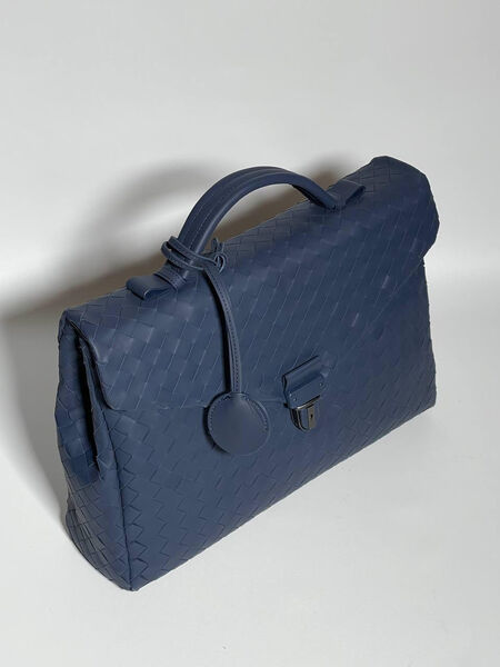 Мужской портфель Bottega Veneta мужской кожа синий 132087-2