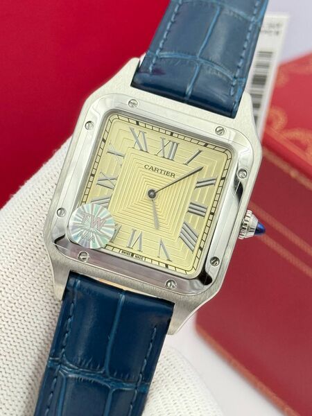 Мужские часы Cartier Suntos-Dumont мужской кожа синий y2308881-1-2