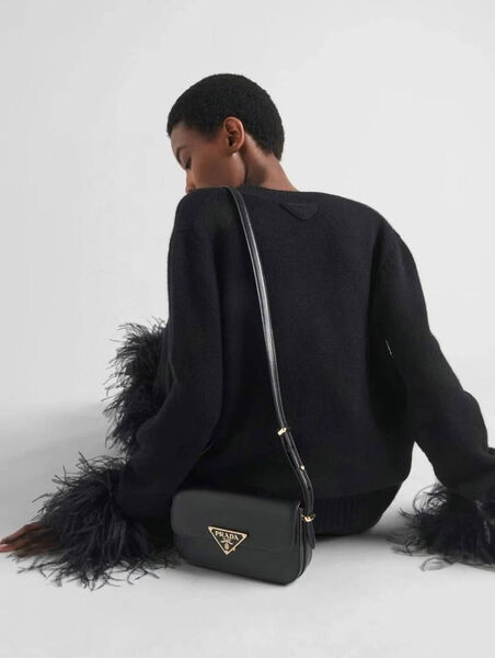Сумка Prada женский кожа черный 131221-2