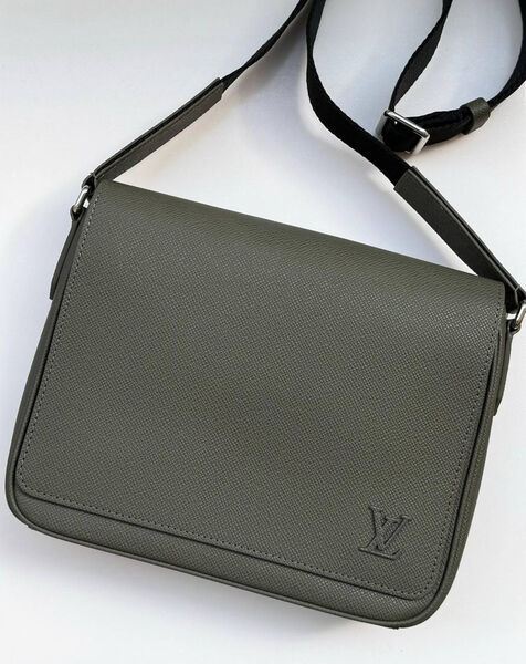 Мужская сумка мессенджер Louis Vuitton мужской кожа болотный 196040-5