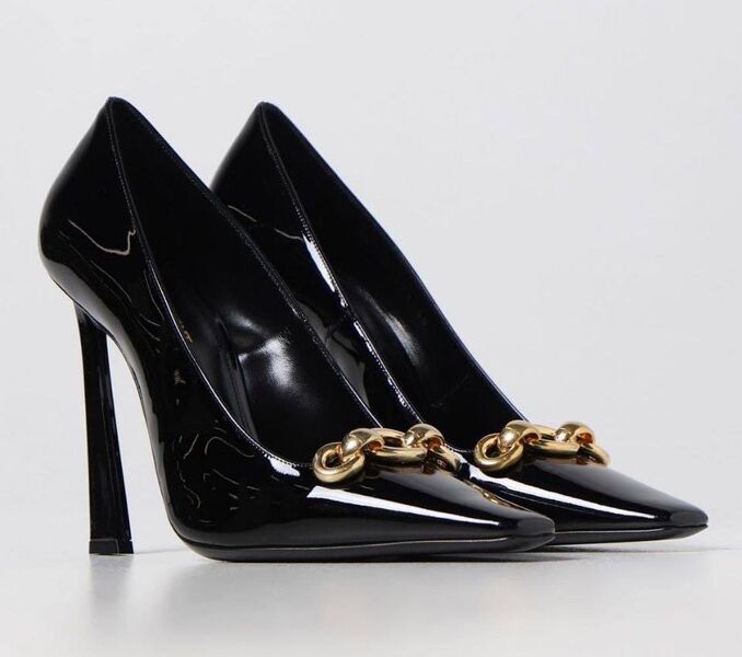 Туфли Saint Laurent женский кожа черный 100485