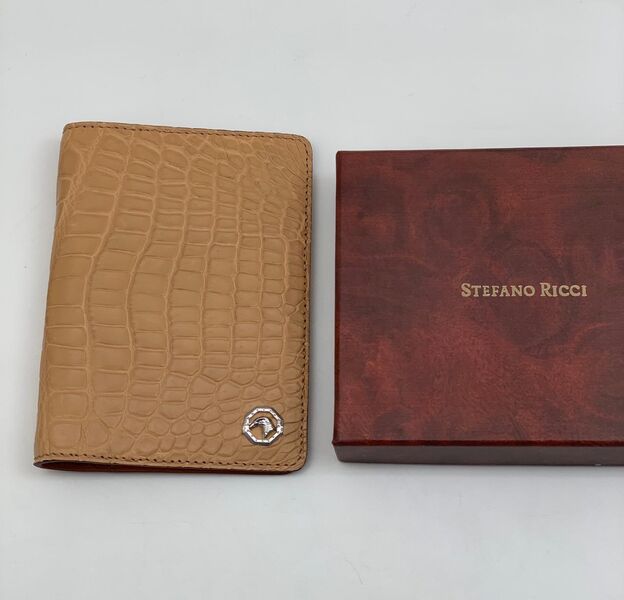 Обложка на паспорт Stefano Ricci мужской кожа бежевый 55385