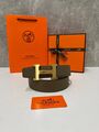 Мужской ремень Hermès мужской кожа бежевый r0725537-1-1