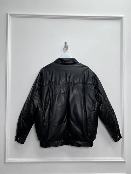 Куртка Balenciaga женский кожа черный 37500-2