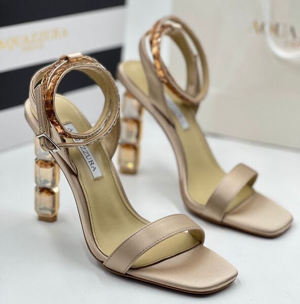 Босоножки Aquazzura женский кожа бежевый 105447