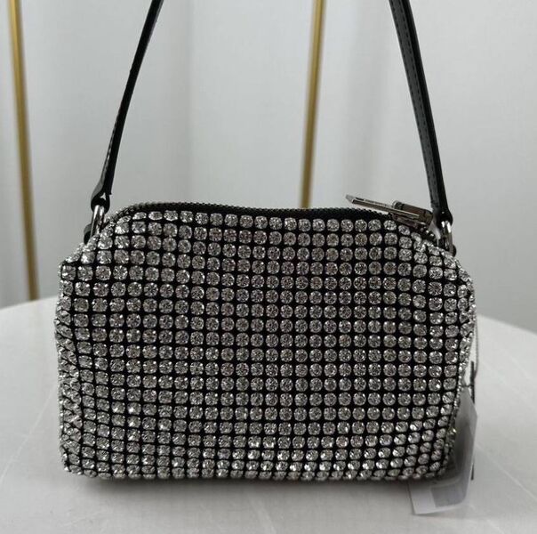 Сумка Alexander Wang женский стразы графитовый 175028