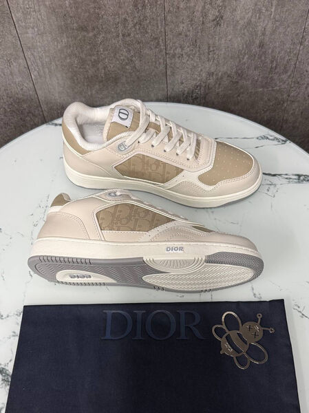 Мужские кроссовки Christian Dior мужской кожа бежевый 190031-3
