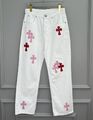 Джинсы Chrome Hearts женский джинса белый 121496-1