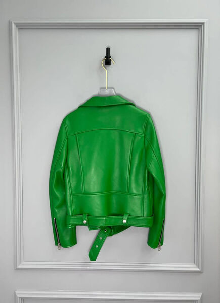 Куртка Acne Studios женский кожа болотный 140400-2