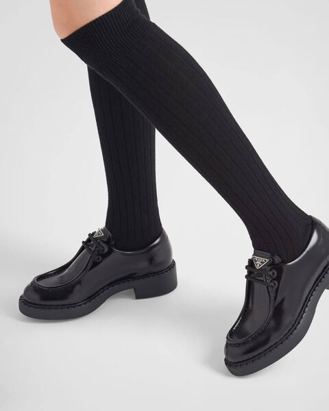 Лоферы Prada женский кожа черный 129299-3