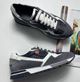 Мужские кроссовки Kiton мужской кожа swift черный,белый 158698-1