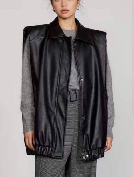 Жилет Maison Margiela женский кожа черный 159965