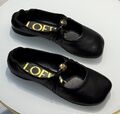 Лоферы Loewe женский кожа черный,серебристый 199856