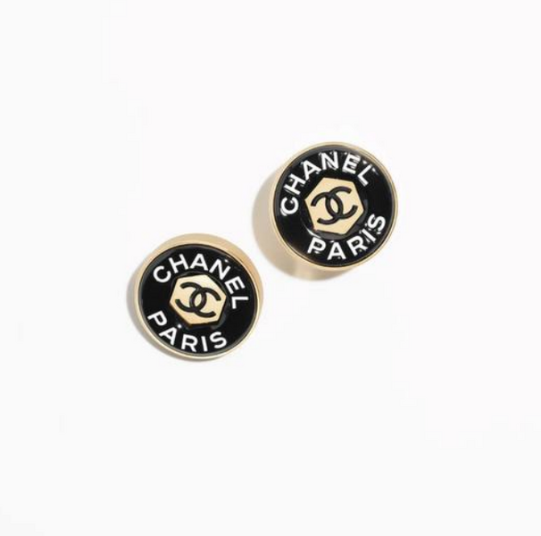Серьги Chanel черный 176078