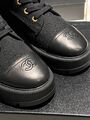 Ботинки Chanel женский текстиль черный 165707-4