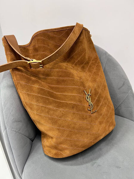 Сумка Saint Laurent женский замша бежевый 201312-2