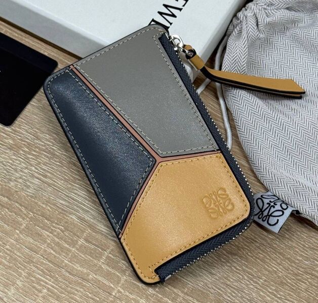 Картхолдер Loewe мужской кожа серебристый 195488