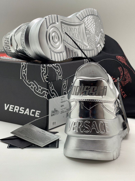 Кроссовки Versace женский кожа графитовый 96955-3