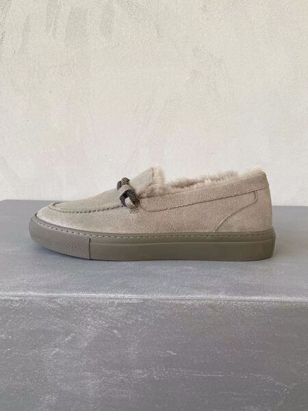 Лоферы Brunello Cucinelli женский овчина бежевый 39760-4