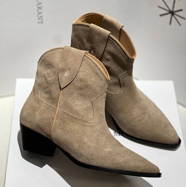 Ботильоны Isabel Marant женский замша серо-зеленый 124374