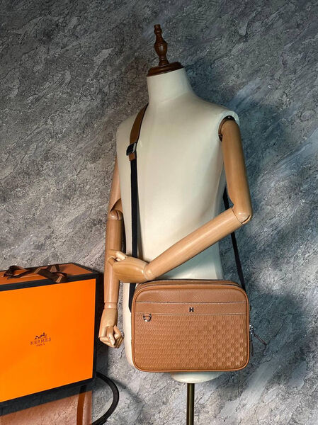 Мужская сумка мессенджер Hermès мужской кожа 132080-2