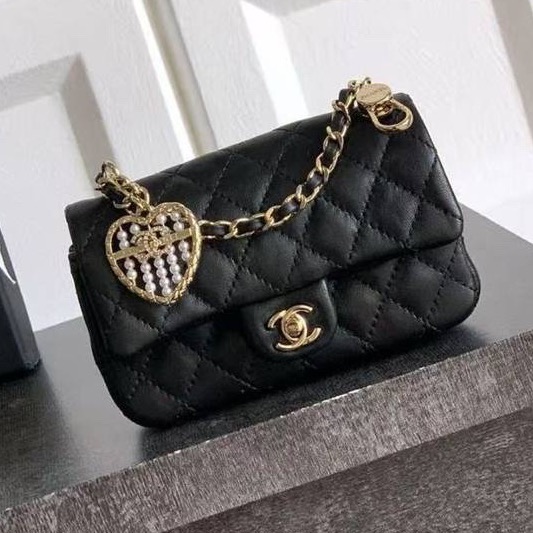 Сумка Chanel Micro женский кожа черный 195955