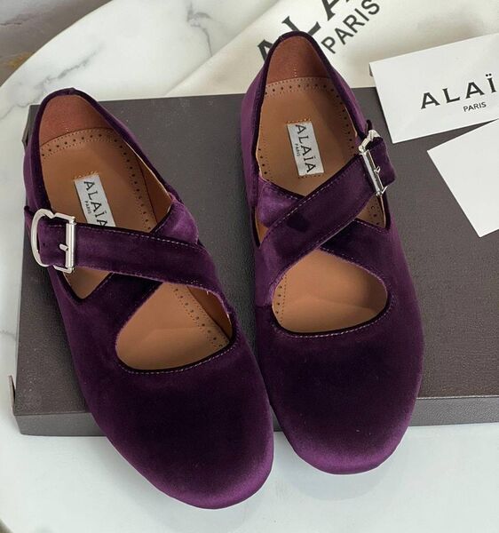 Балетки Alaïa женский фиолетовый 180922