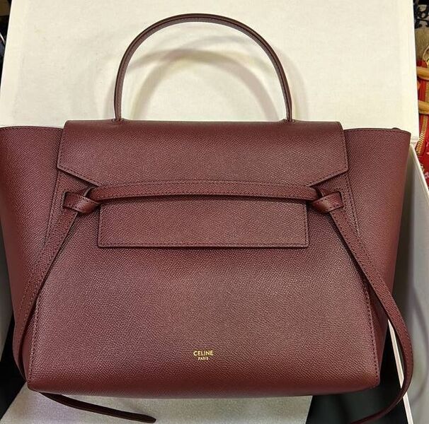 Сумка Celine Belt Mini женский кожа винный 169011